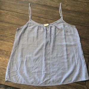 Pin stripped spaghetti strap tank